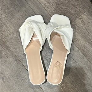 Elegant White Women's Slide Sandals